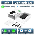 Carlinkit 5.0 2Air Wireless Adapter Wireless Android Auto &Carplay Box Plug and Play Wifi Bluetooth Auto Connection for OEM Cars