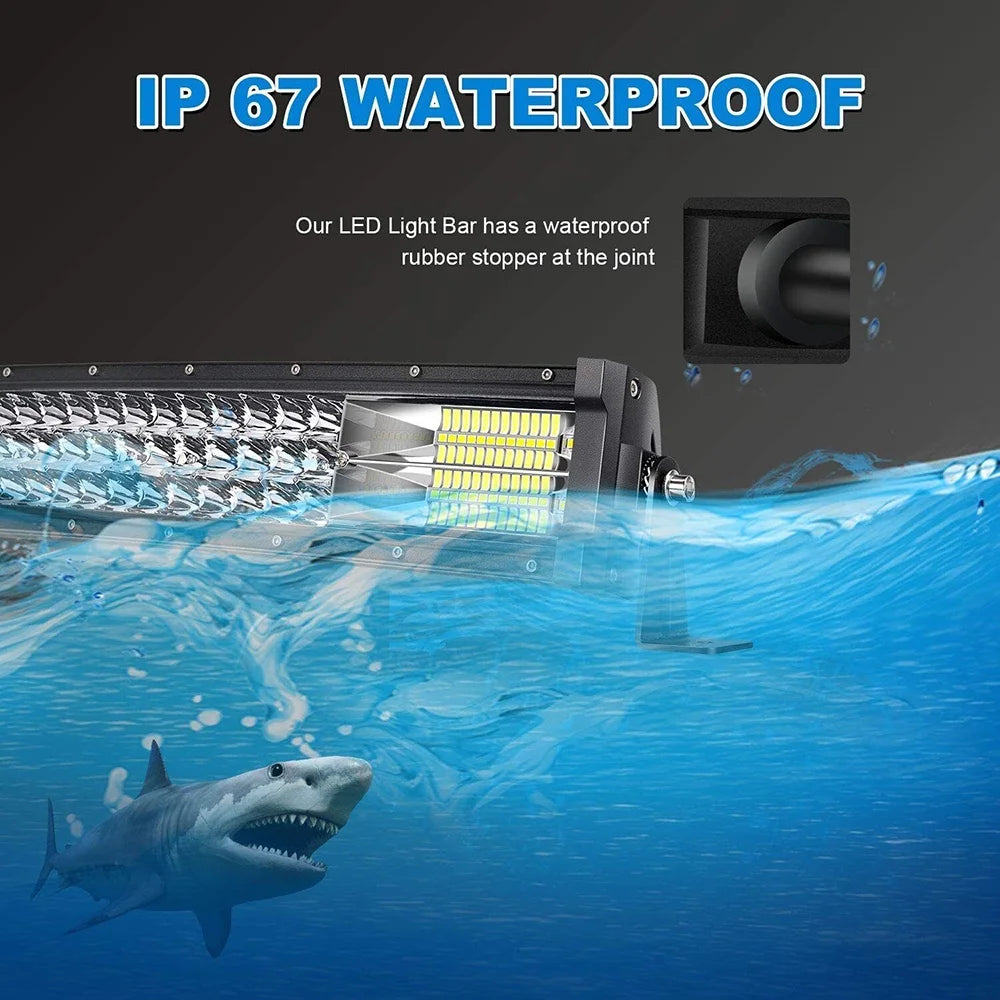 22" 288W Spot Flood LED Light Bar for Trucks SUV+2×4" Combo Beam Pods Fog Lights with Harness Kit
