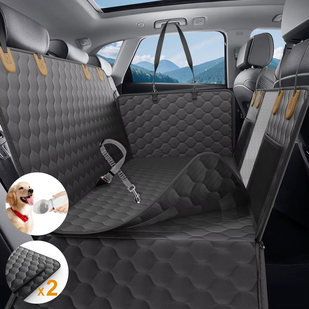Ultimate Waterproof Dog Car Seat Protector & Travel Hammock - Foldable Pet Travel Accessories for Safe and Comfortable Rides