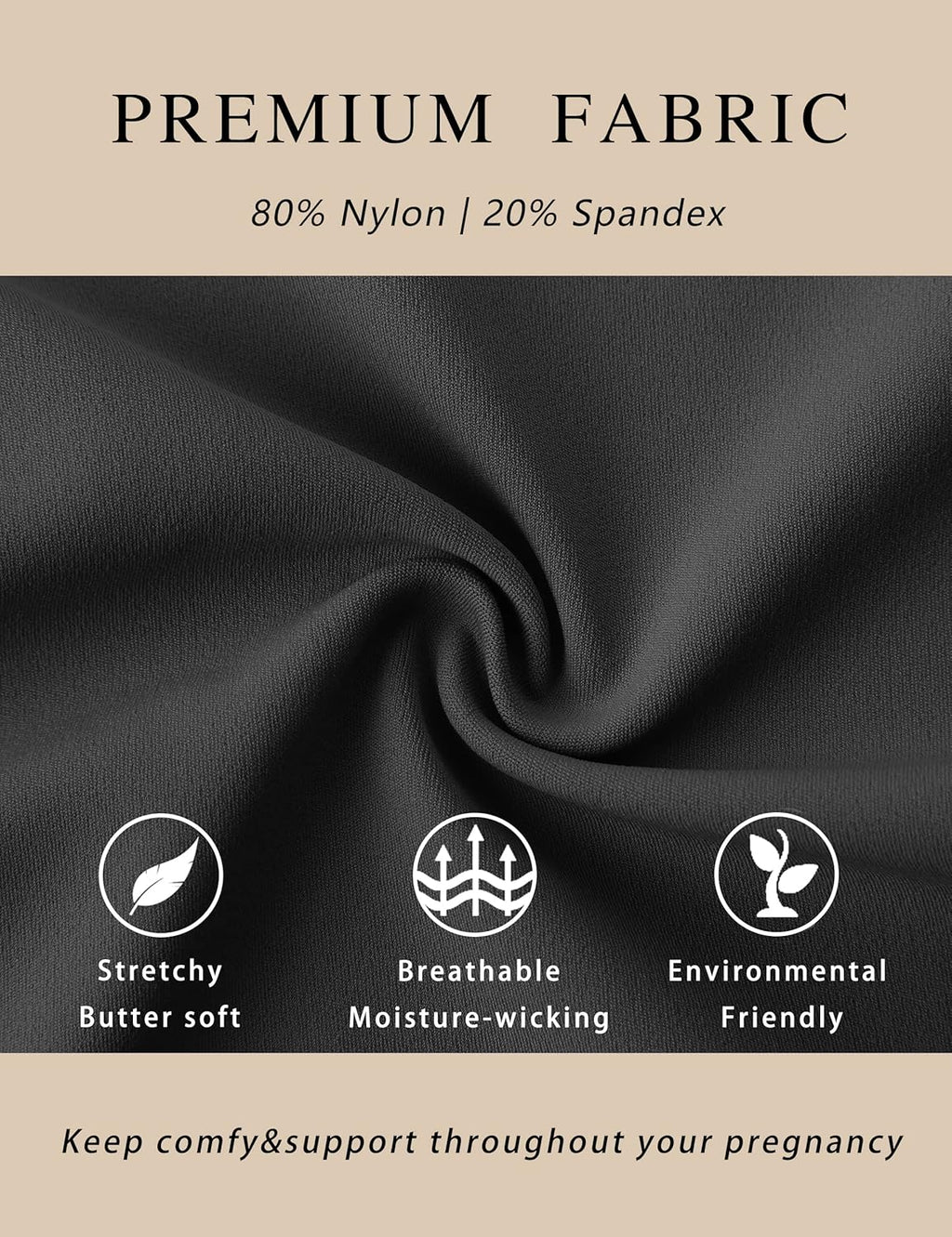 BONVIGOR Women'S Maternity Leggings over the Belly Pregnancy Workout Leggings Full Length Pregnant Active Wear Yoga Pants