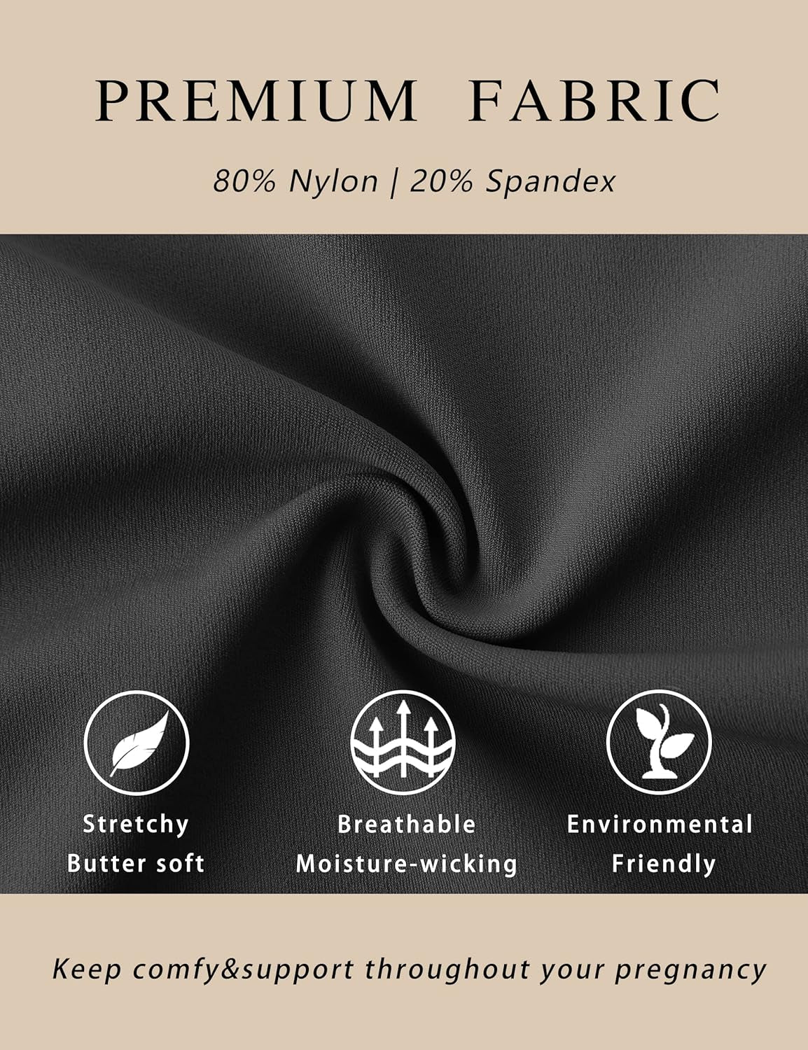 BONVIGOR Women'S Maternity Leggings over the Belly Pregnancy Workout Leggings Full Length Pregnant Active Wear Yoga Pants