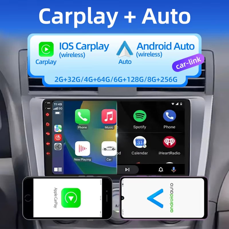 Android13 7 9 10 Inch Car Radio GPS 2 Din Radio Stereo Receiver Player 64G Multimedia Player Wireless Carplay Android Auto Gift