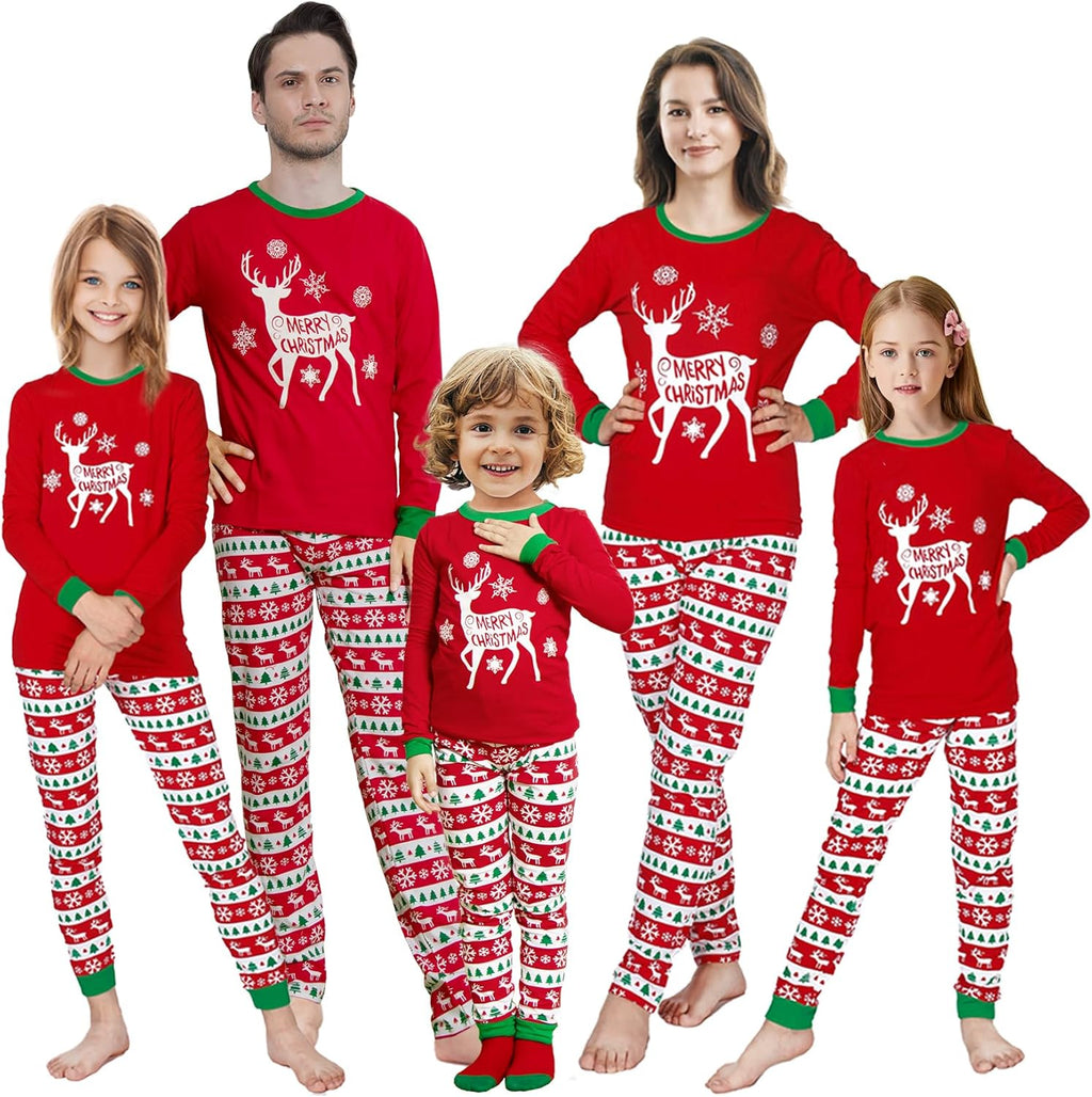 Kikizye Christmas Family Matching Pajamas Family Holiday Pjs Matching Sets