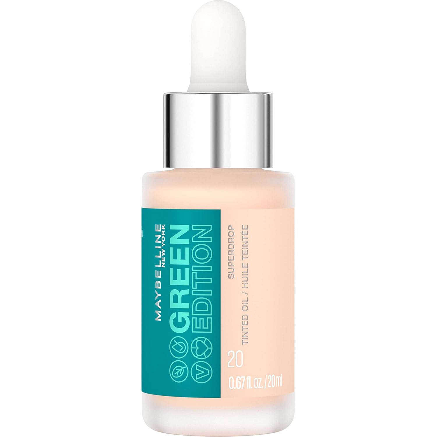 Maybelline Green Edition Superdrop Tinted Oil Foundation - Adjustable Natural Coverage with Jojoba & Marula Oil, 35ml
