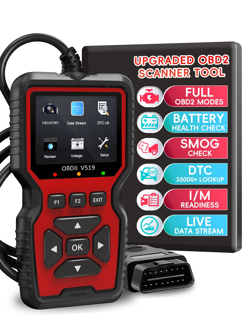 Enhanced OBD2 Scanner Vehicle Code Reader Check Engine Light Fault Reader Diagnostic Scan Tool Automotive OBD II Scanner