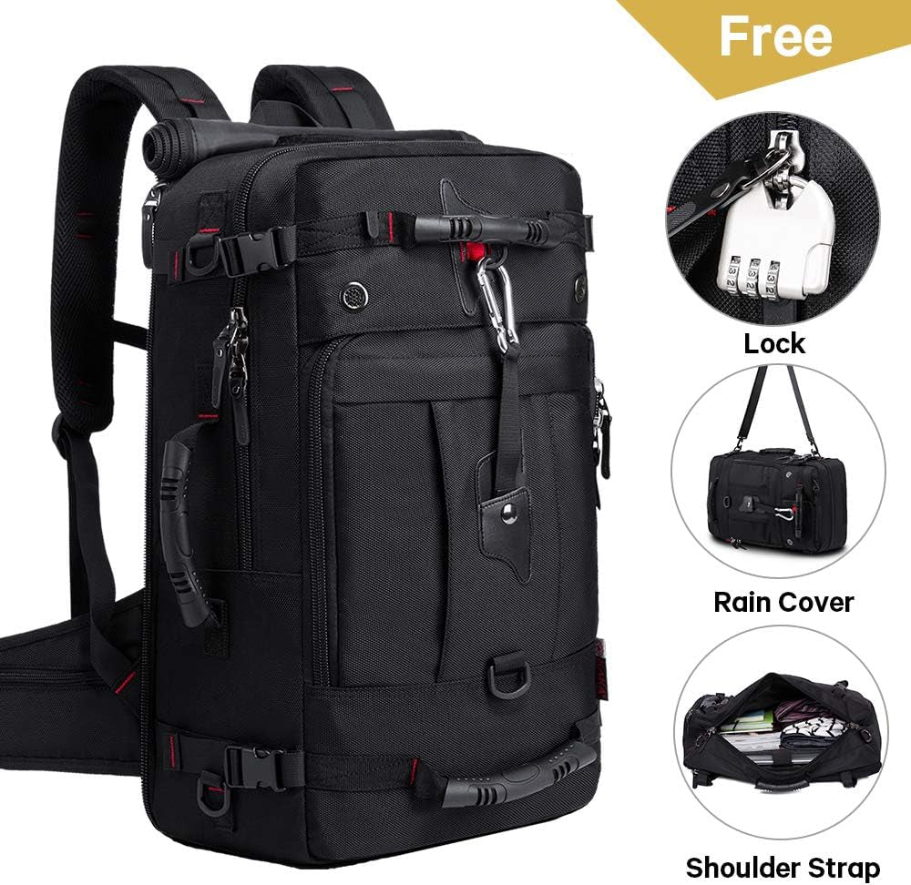 KAKA 35L Travel Backpack & Duffle Bag - Durable Convertible Design for 15.6" Laptops - Perfect for Men & Women