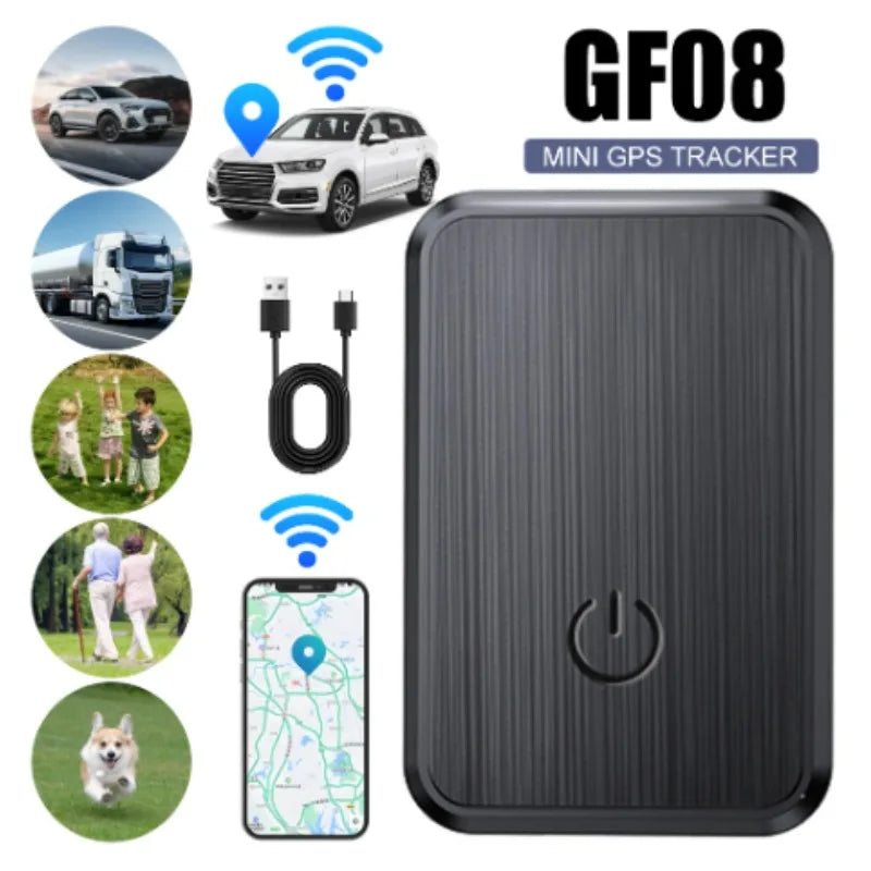 Mini GF-08 Magnetic GPS Car Tracker Real-Time Tracking Anti-Theft SIM Card Message Locator GPS Tracker Anti-Lost Locator