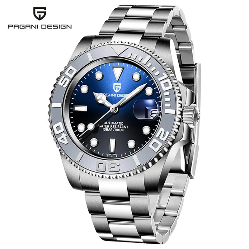 PAGANI DESIGN Top Brand Sports Men Mechanical Wristwatch Sapphire Luxury Automatic Watch Men'S Stainless Steel Waterproof Clock
