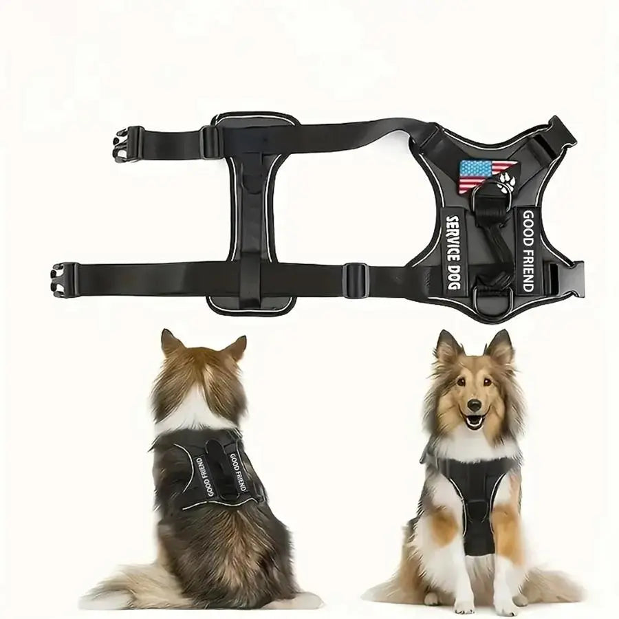 Adjustable Reflective Dog Harness for Training and Walking - Suitable for Dogs and Cats