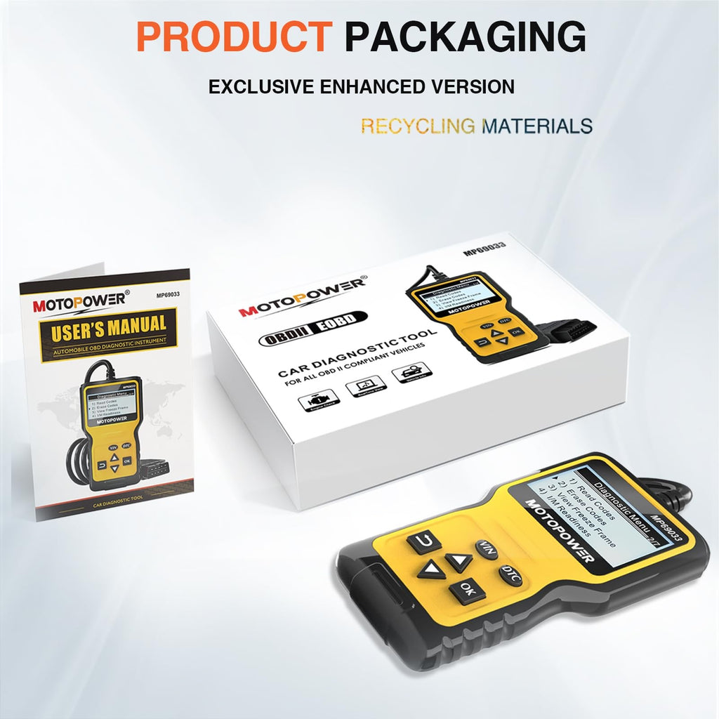 Motopower Mp69033 Car Obd2 Scanner Code Reader Engine Fault Scanner Ca