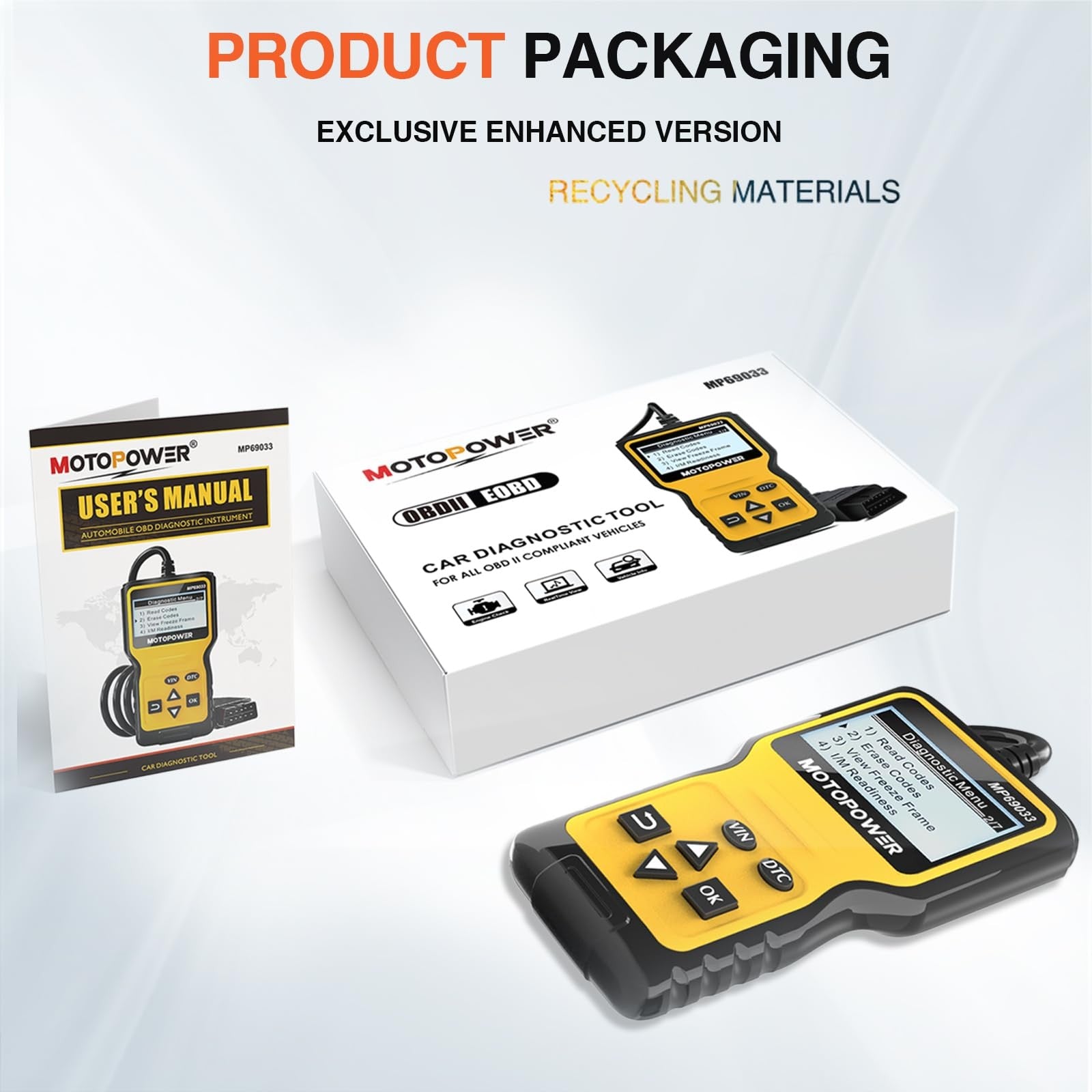 Motopower Mp69033 Car Obd2 Scanner Code Reader Engine Fault Scanner Ca