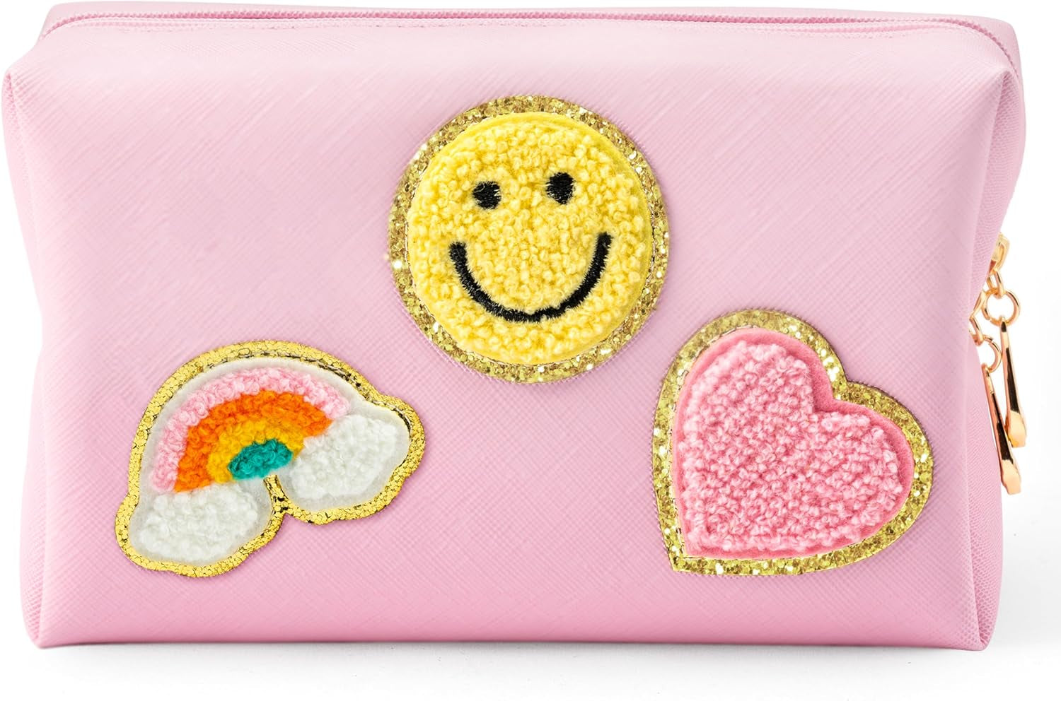 Lietoi Preppy Pink Waterproof Toiletry Bag - Stylish Portable Makeup Organizer for Women & Girls, Perfect Gift!