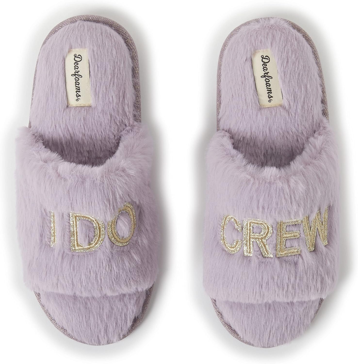 Dearfoams Women'S Giftable I Do & I Do Crew Bride Slippers for Weddings and Bachelorette Party