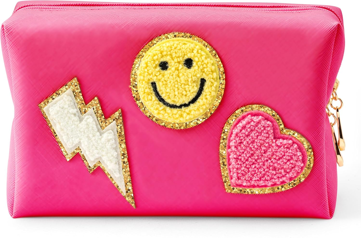 Lietoi Preppy Pink Waterproof Toiletry Bag - Stylish Portable Makeup Organizer for Women & Girls, Perfect Gift!