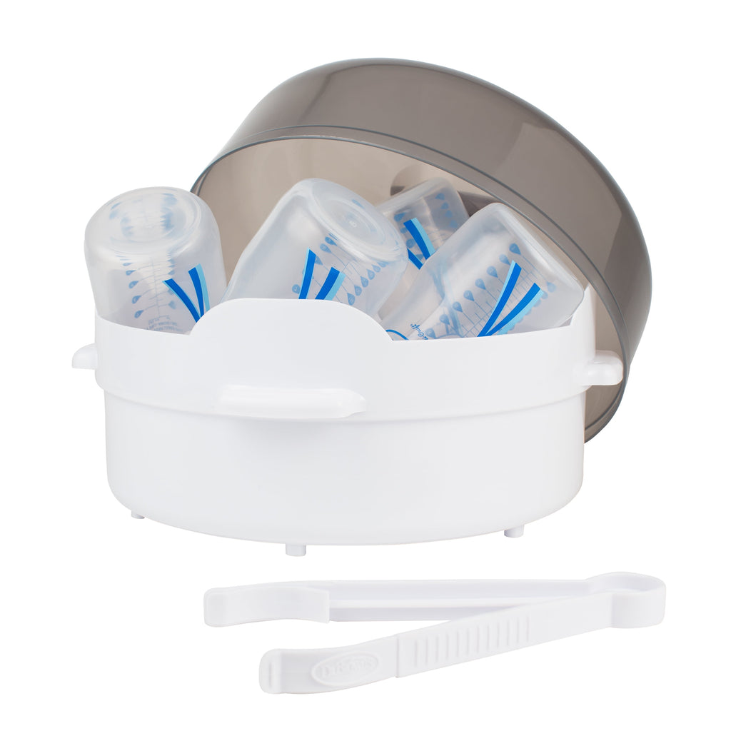 Microwave Steam Sterilizer, Quickly Sterilize Baby Bottles, Pacifiers, Breast Pump Parts, & Accessories, Travel-Friendly, BPA Free, 1 Pack