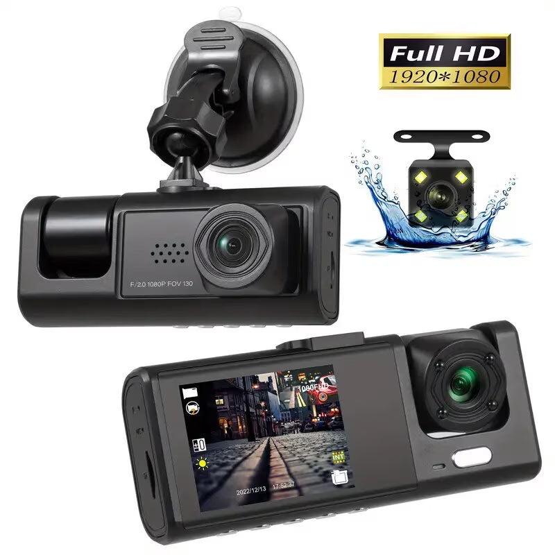 AILKIN Dash Cam Front and Rear,Full HD 1920P/1080P Dash Cam Wifi App 3 Channel Dash Cam Front and Rear inside 170°Wide Angle Loop Recording Dash Camera for Cars with Night Vision