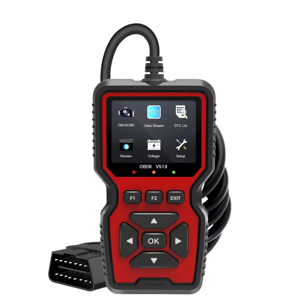 New OBD2 V519 Scanner Live Data Professional Mechanic OBDII Diagnostic Code Reader Tool for Check Engine Light Read/Erase Codes