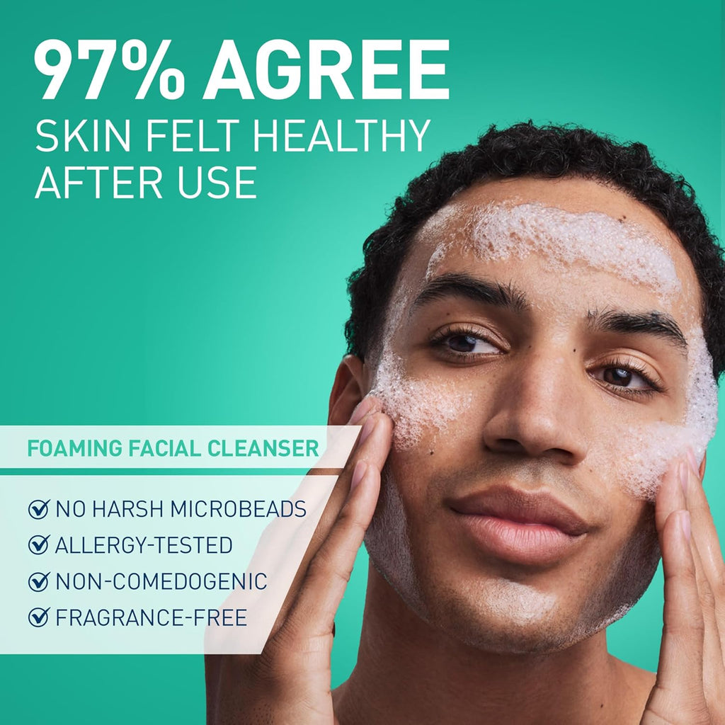 Cerave Foaming Facial Cleanser, Daily Face Wash for Oily Skin, Hyaluronic Acid + Ceramides + Niacinamide, Fragrance Free, Non-Drying Oil Control Face Wash, 19 Fluid Ounces