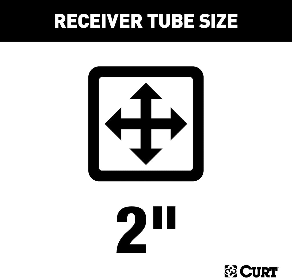 CURT 31033 2-Inch Front Receiver Hitch, Fits Select Dodge Durango, Jeep Grand Cherokee