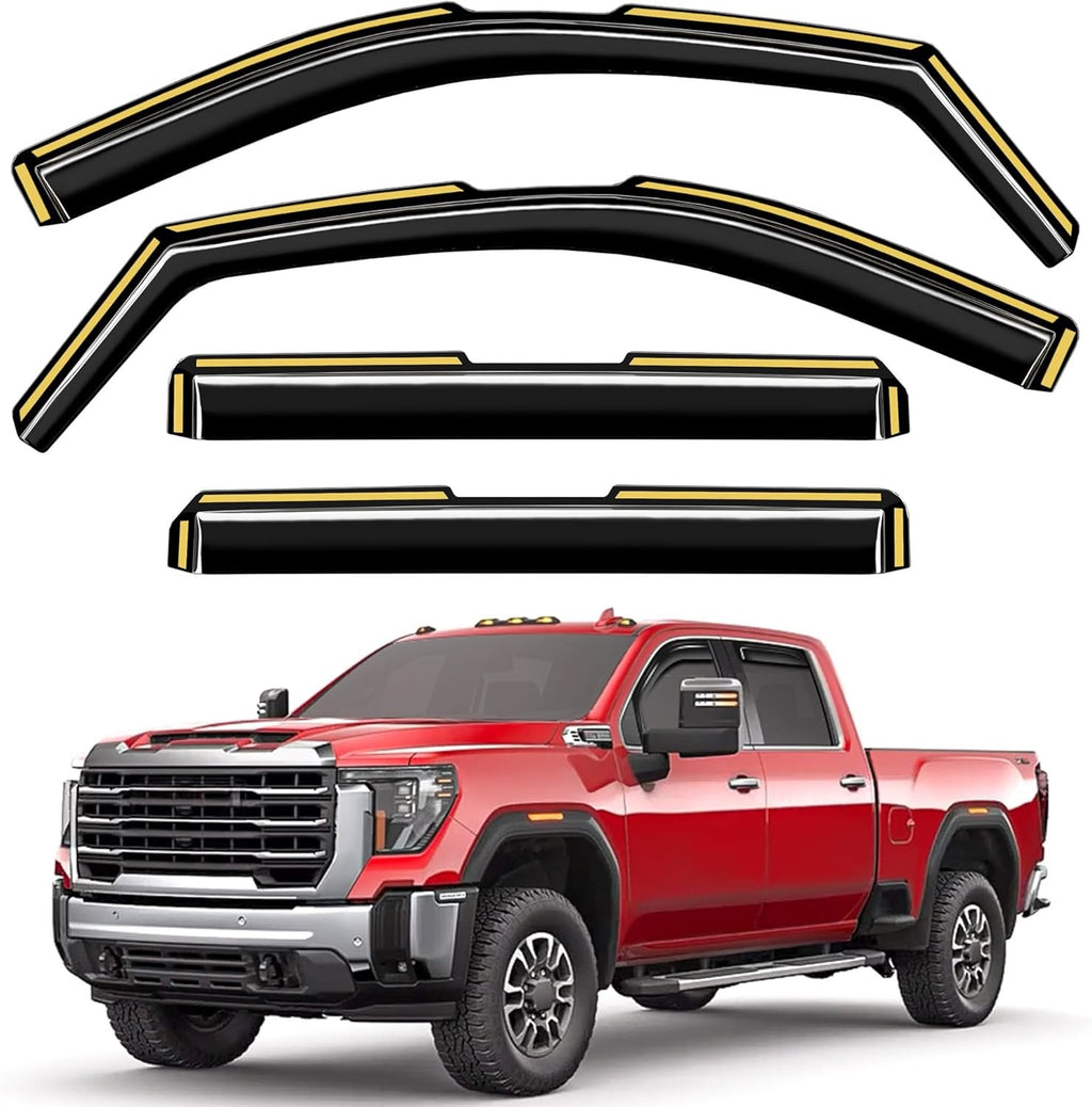 In-Channel Rain Guards for Chevy Silverado/GMC Sierra 2500HD 35