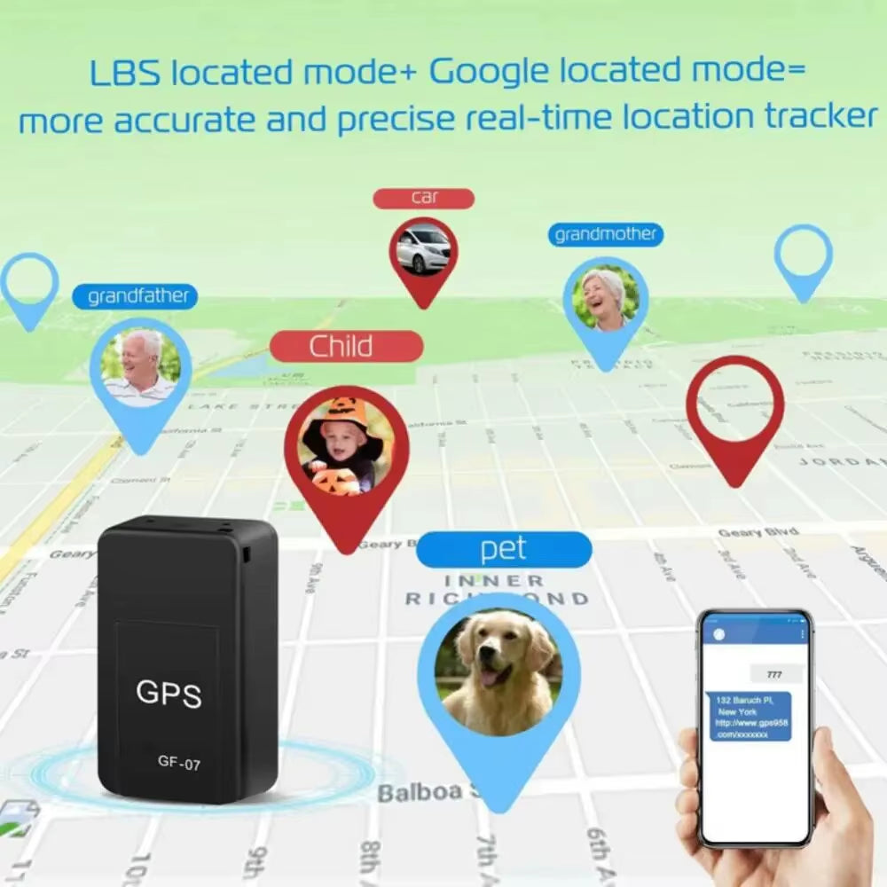 Mini Magnetic GF-07 GPS Cartracker Real Time Tracking anti Theft anti Locator Auto Strong Magnetic Mount SIM Message Positioner