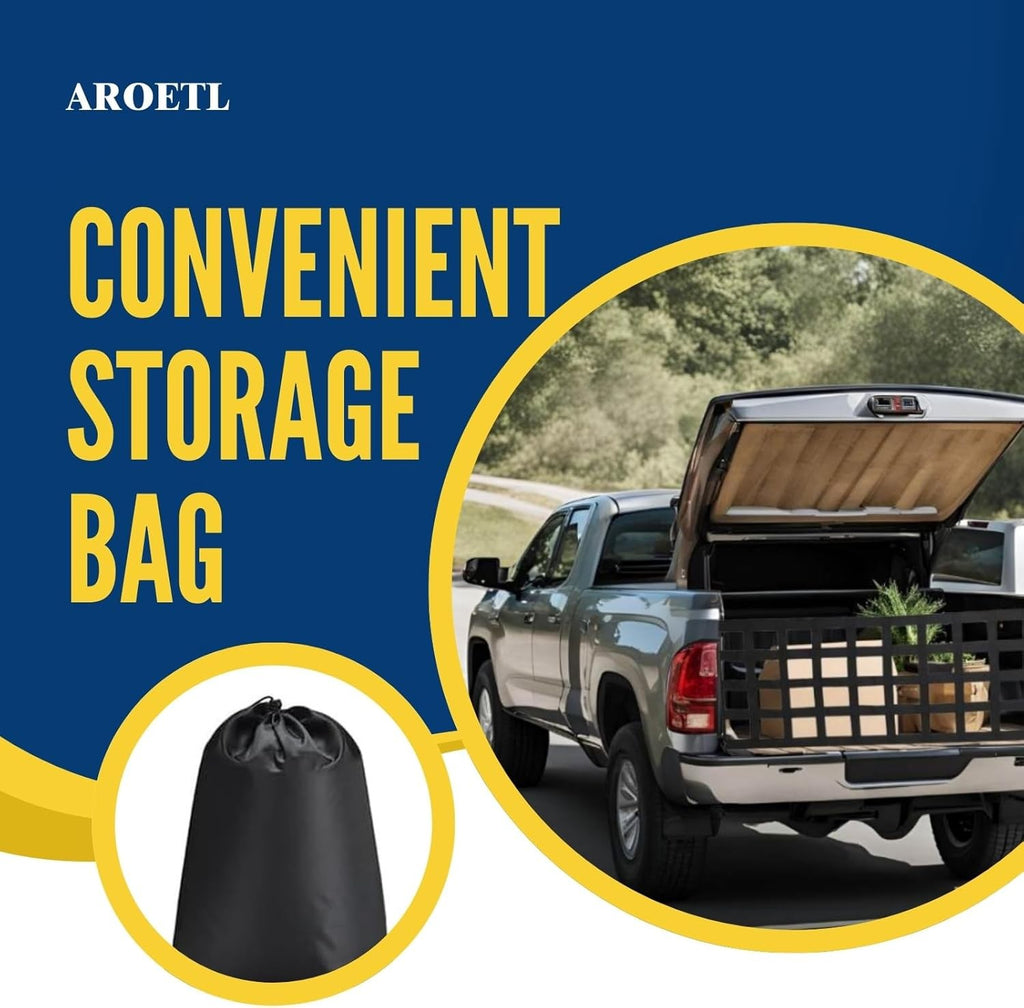 Heavy Duty Tailgate Net - 60" x 18" for Pickup Truck Bed, Easy Installation