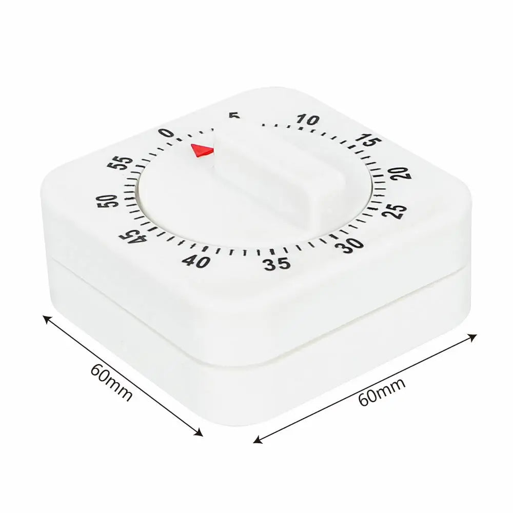 Cooking Tools Countdown Alarm Reminder Kitchen Tools 60 Minutes Kitchen Timer White Square Mechanical Timer