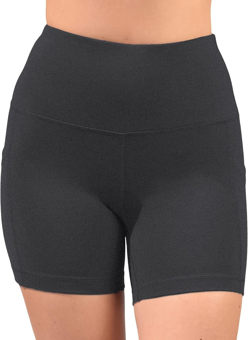 90 Degree by Reflex Womens High Waisted Biker Shorts with Side Pockets Workout Shorts 5”, 7”, 9”