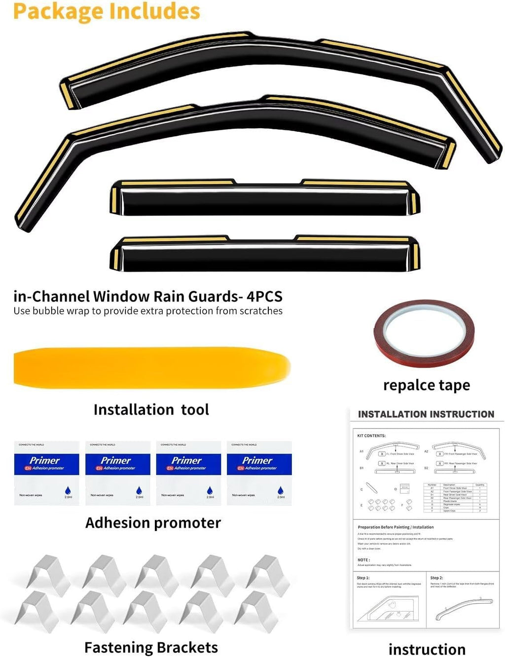 In-Channel Rain Guards for Chevy Silverado/GMC Sierra 2500HD 35