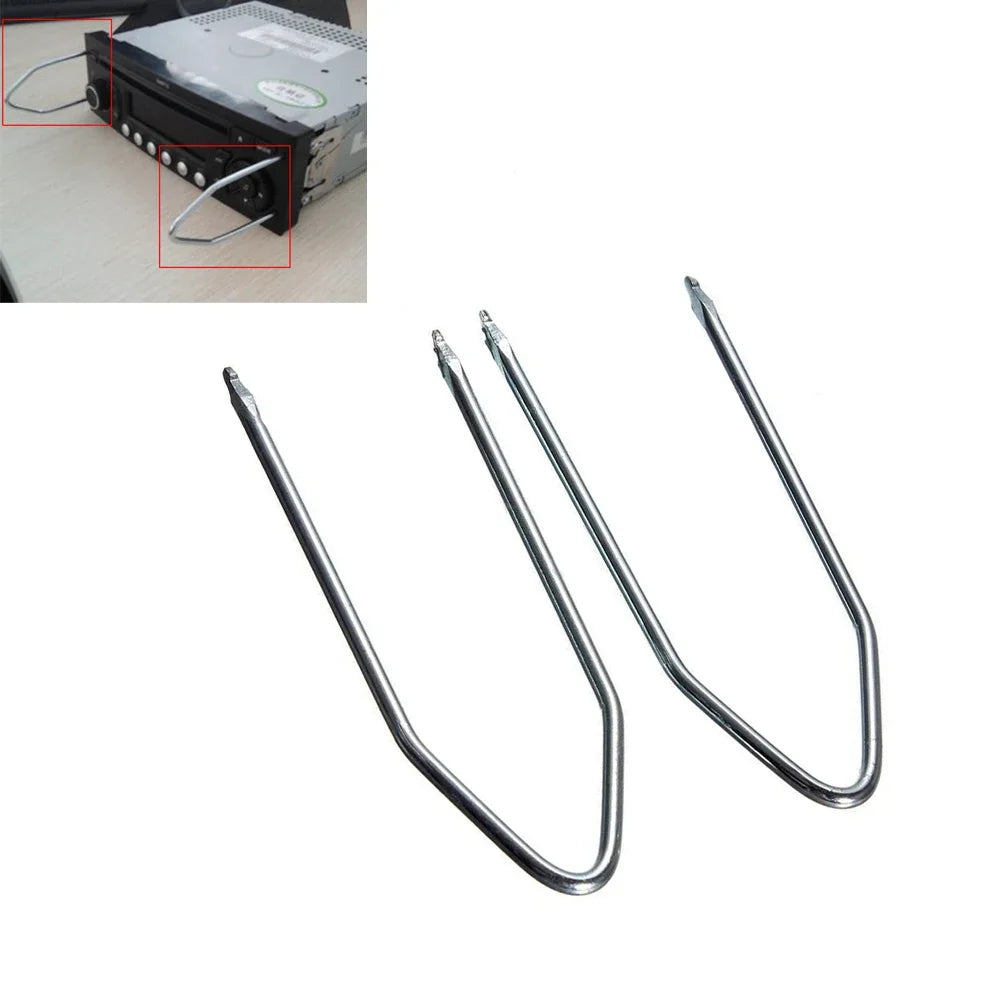 2Pcs Car Radio Stereo Release Removal Tool Removal Key Car Tool Accessories Universal 7.87" for Car Auto SUV Truck