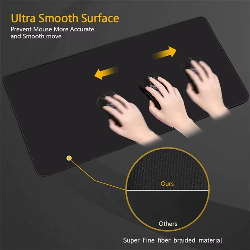 Large Pikachu Rubber Mouse Pad for PC Gaming - Desk Mat with Locking Edge Design