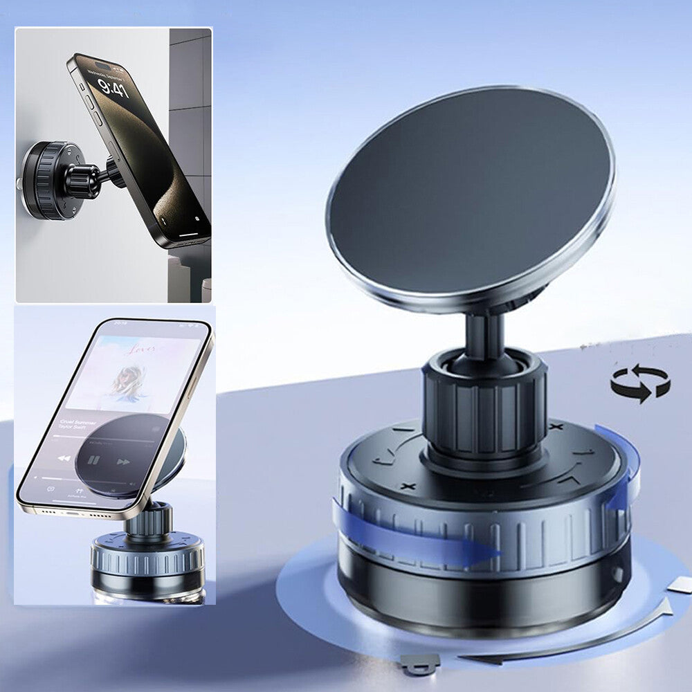 Magnetic Vacuum Car Phone Holder and Wall/Table Mount for MagSafe Compatibility