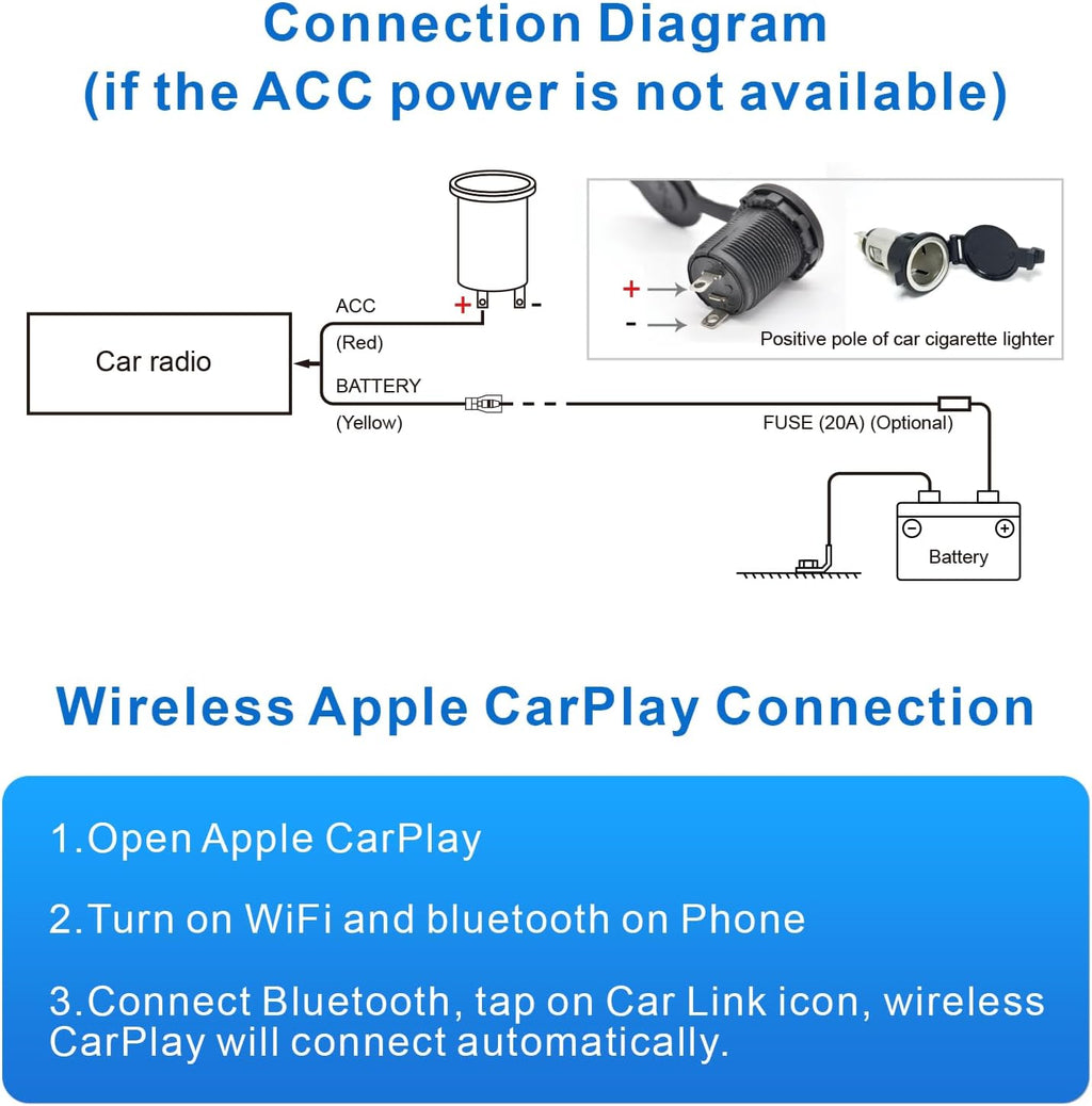 Double Din Car Stereo Radio Wireless Carplay Wireless Android Auto, 7In Touchscreen Car Audio Receiver with Bluetooth,Rearview Camera,Am/Fm, GPS Navigation,Mirror Link,Subwoofer,Usb/Aux/Swc