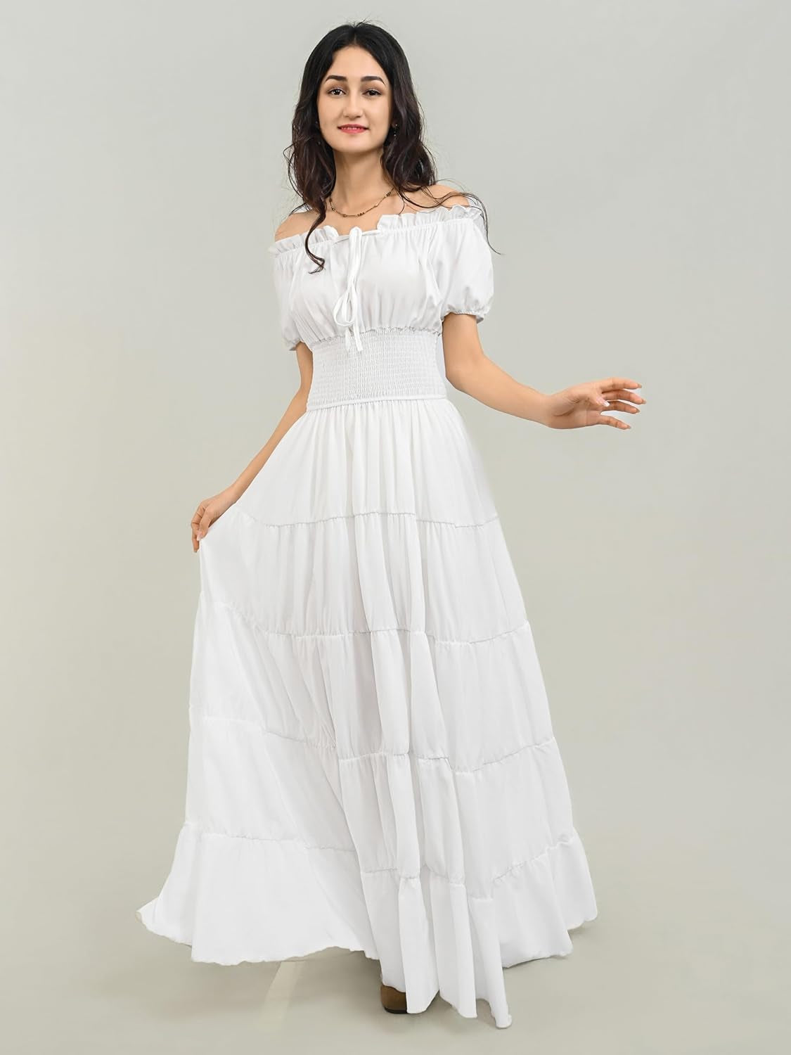 Zhitunemi Renaissance Costume Women Dress: Medieval Costumes for Women Renaissance Dresses - Peasant Cottagecore Theme Party