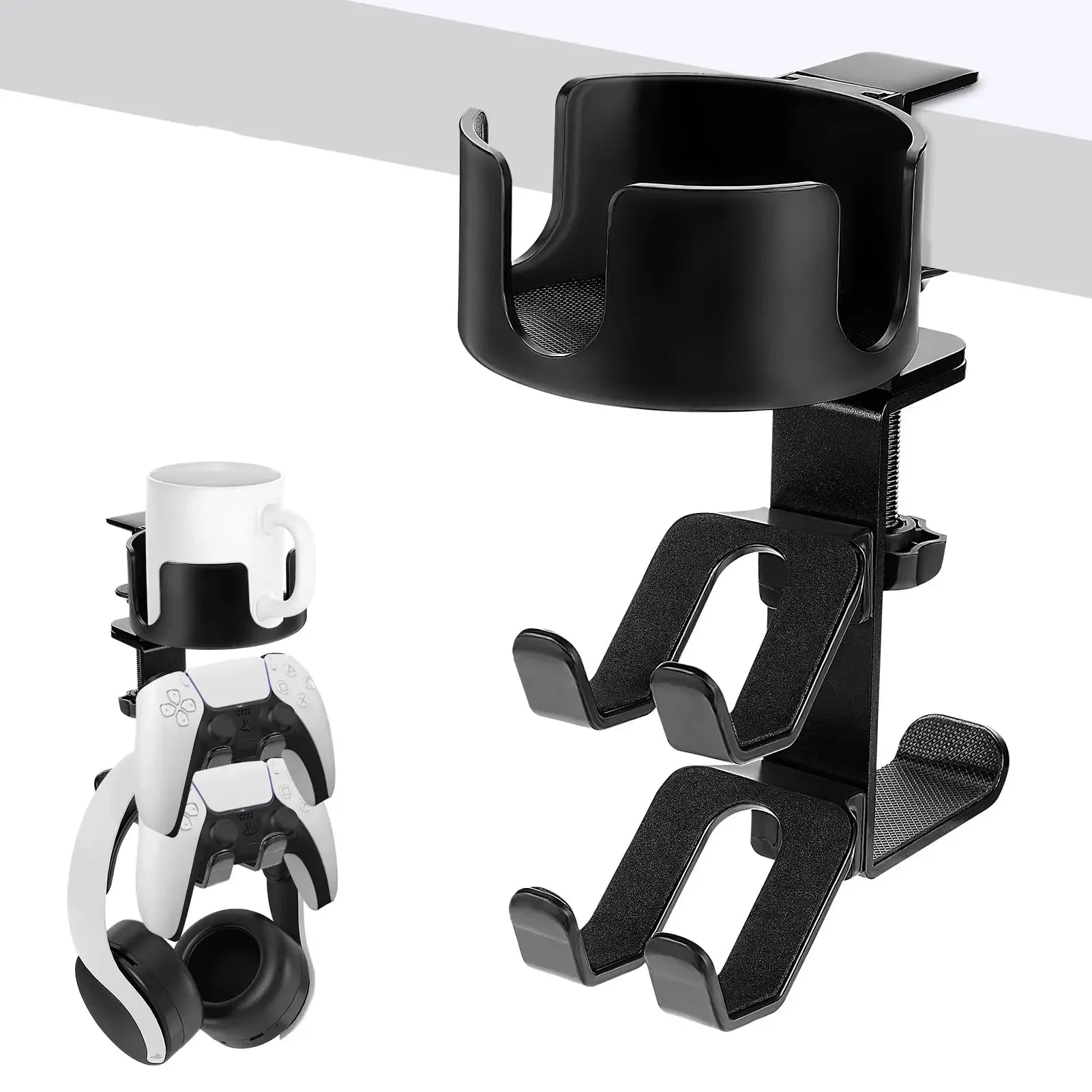 Multifunctional Desktop Storage Stand for Handheld Game Consoles, Headsets, Water Cups, and Gaming Accessories