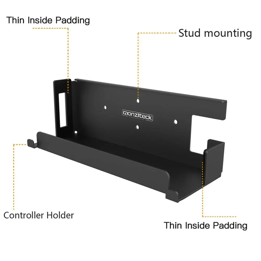 Monzlteck Wall Mount for Nintendo Switch Original and OLED - Gaming Accessories Dock Holder, Metal, Suitable for Placement Near or Behind TV