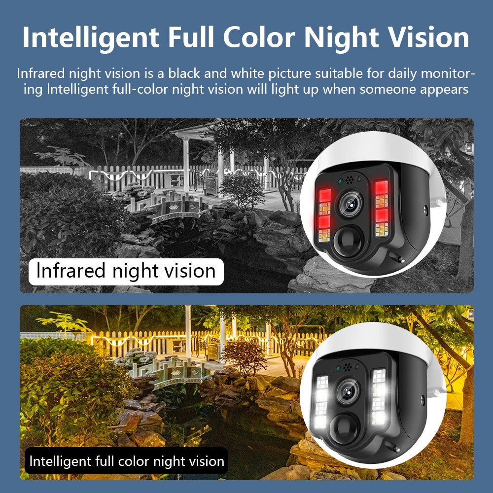 V380 Pro Solar Camera 4G Sim Outdoor PIR Human Detect Wireless Camaras Powered Energy Waterproof CCTV Home Security Protection