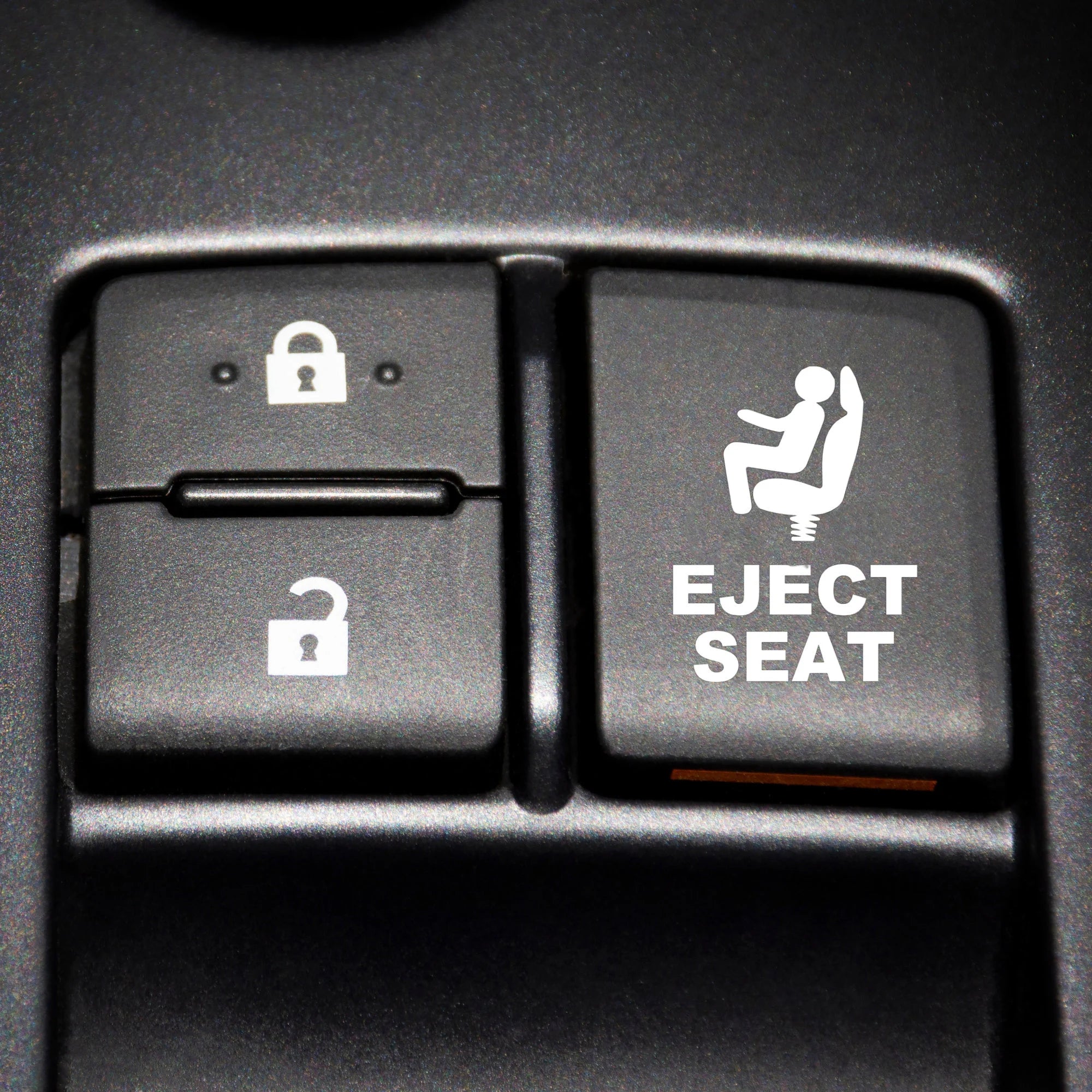 Eject Seat Decal for Car Button, Funny Car Accessories (2 Pack)