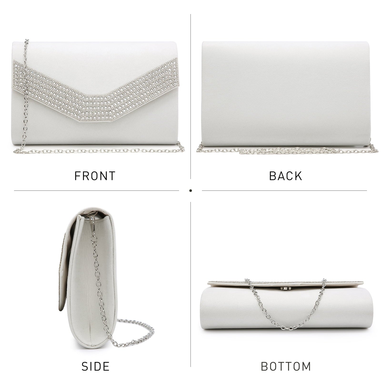 Dasein Women'S Evening Bags Formal Party Clutches Wedding Purses Cocktail Prom Handbags