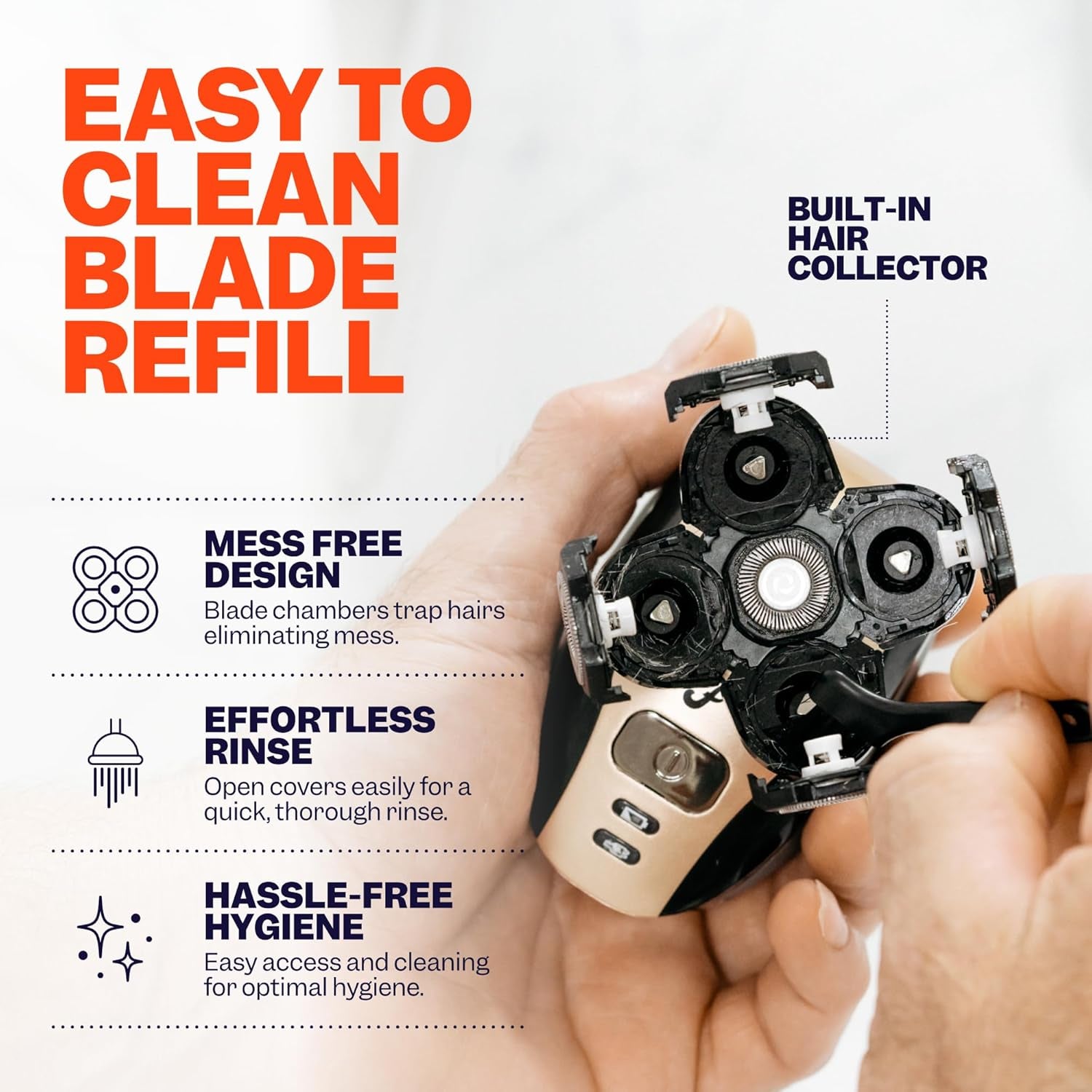 Freebird Flexseries Official Blade 1 Pack Refills - No Irritation, Razor Bumps or Ingrown Hairs, Ultra-Sharp, Durable, Scalpsafe Design, Quicksnap Install, Compatible with Flexseries