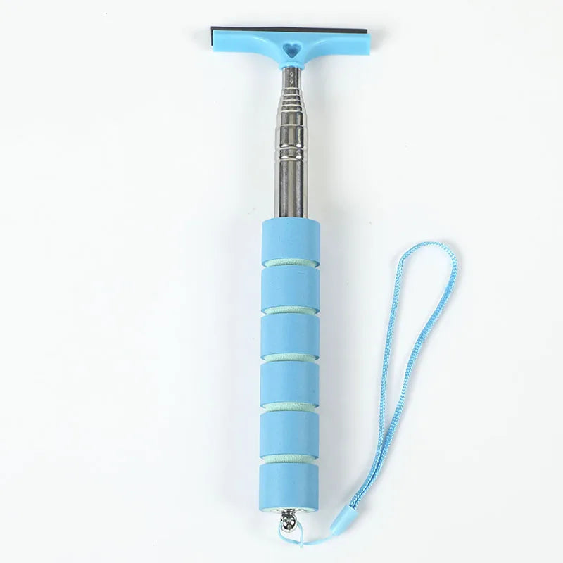 Telescopic Car Rearview Mirror Wiper and Auto Glass Cleaning Tool with Scraper and Handle