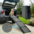67" Foldable Dog Ramp for Car, Bed & Sofa - Extra-Wide 17.3" Pet Ramp with Non-Slip Surface, Portable Indoor/Outdoor Ramp Suitable for All Dogs