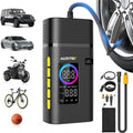 Tire Inflator Portable Air Compressor, 150 PSI Cordless Air Pump with 7800Mah Rechargeable Battery for Car, Truck, Motorcycle Tires & Ball, Compact Bike Pump