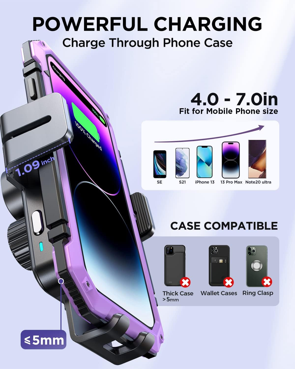 JOYROOM Wireless Car Charger,15W Qi Fast Charging Car Charger Phone Holder Mount, Auto-Clamping Alignment Windshield Dashboard Air Vent Cell Phone Holder for Iphone 16 Pro Max/15 Pro,Samsung S24/S23