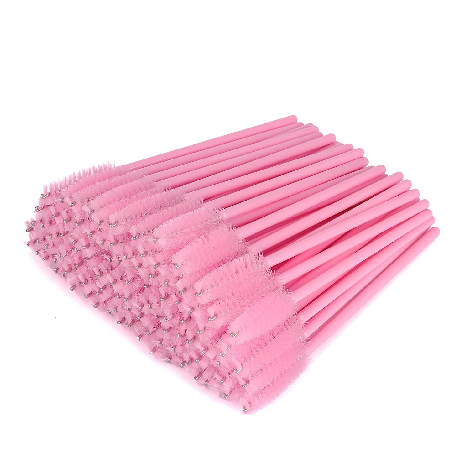 G2PLUS 100PCS Disposable Eyelash Brushes - Premium Rose Mascara Wands for Perfect Eyelash Extensions and Eyebrow Application