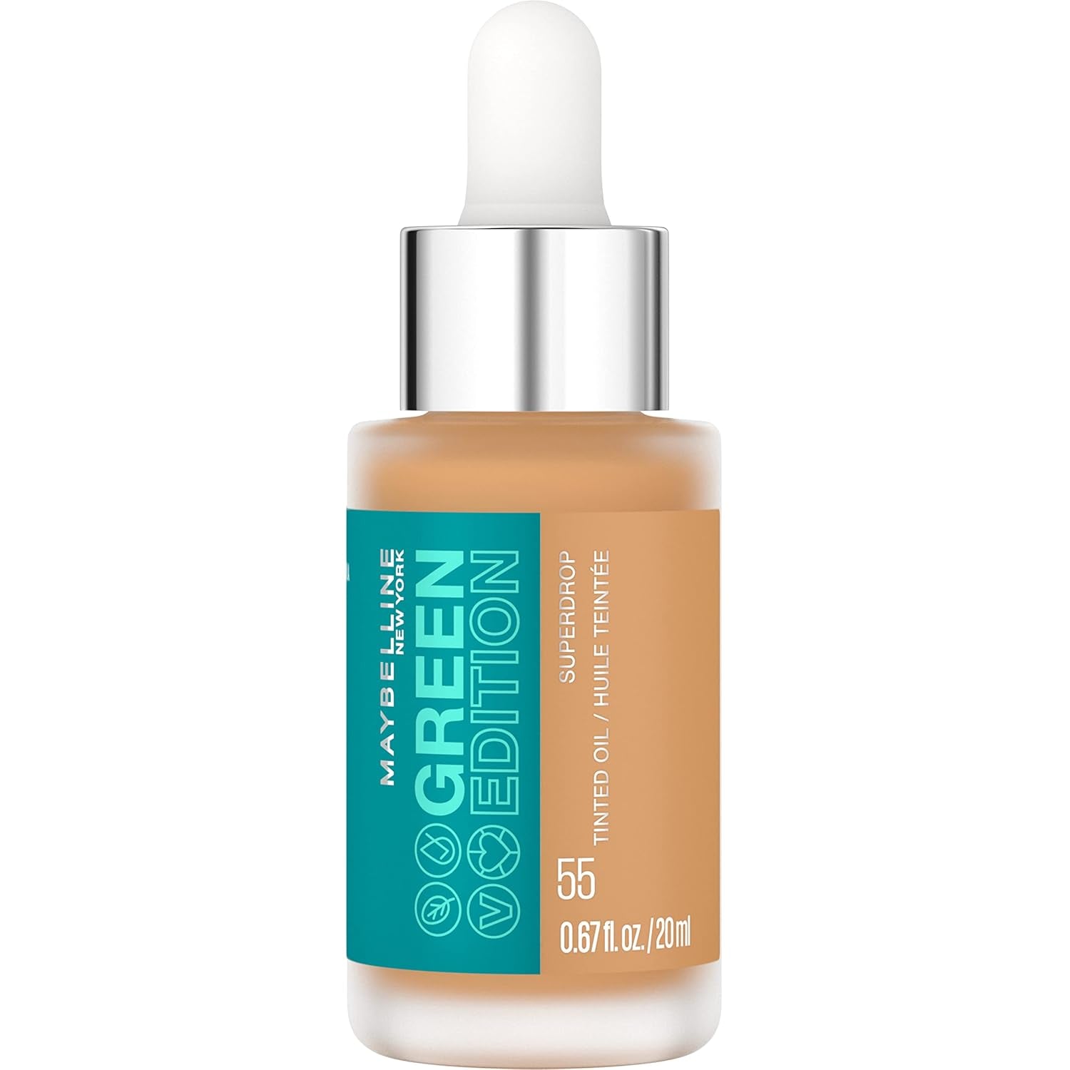 Maybelline Green Edition Superdrop Tinted Oil Foundation - Adjustable Natural Coverage with Jojoba & Marula Oil, 35ml