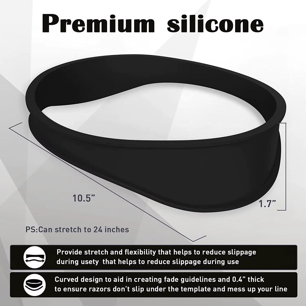 DIY Home Haircuts Curved Headband Silicone Neckline Shaving Template and Hair Cutting Guide Hair Styling Tool