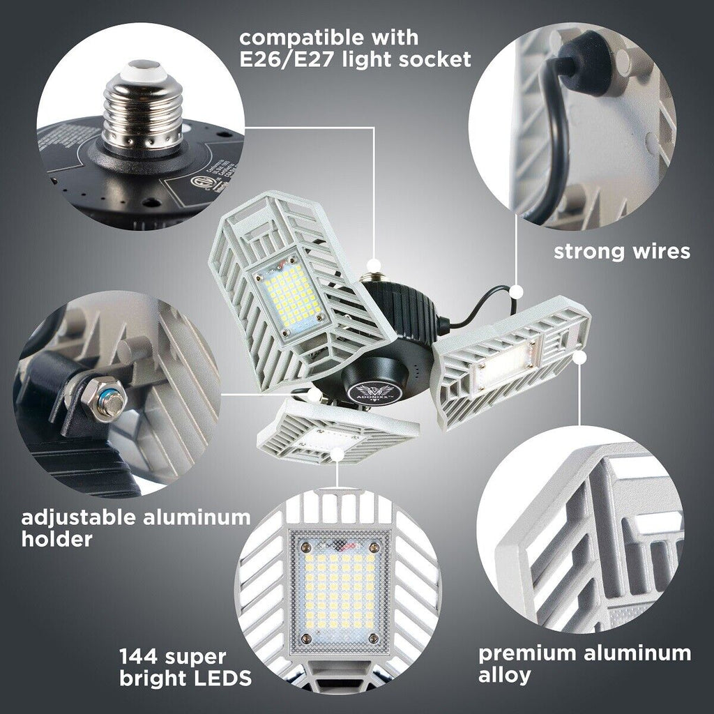 LED Adjustable Garage Lighting Solution