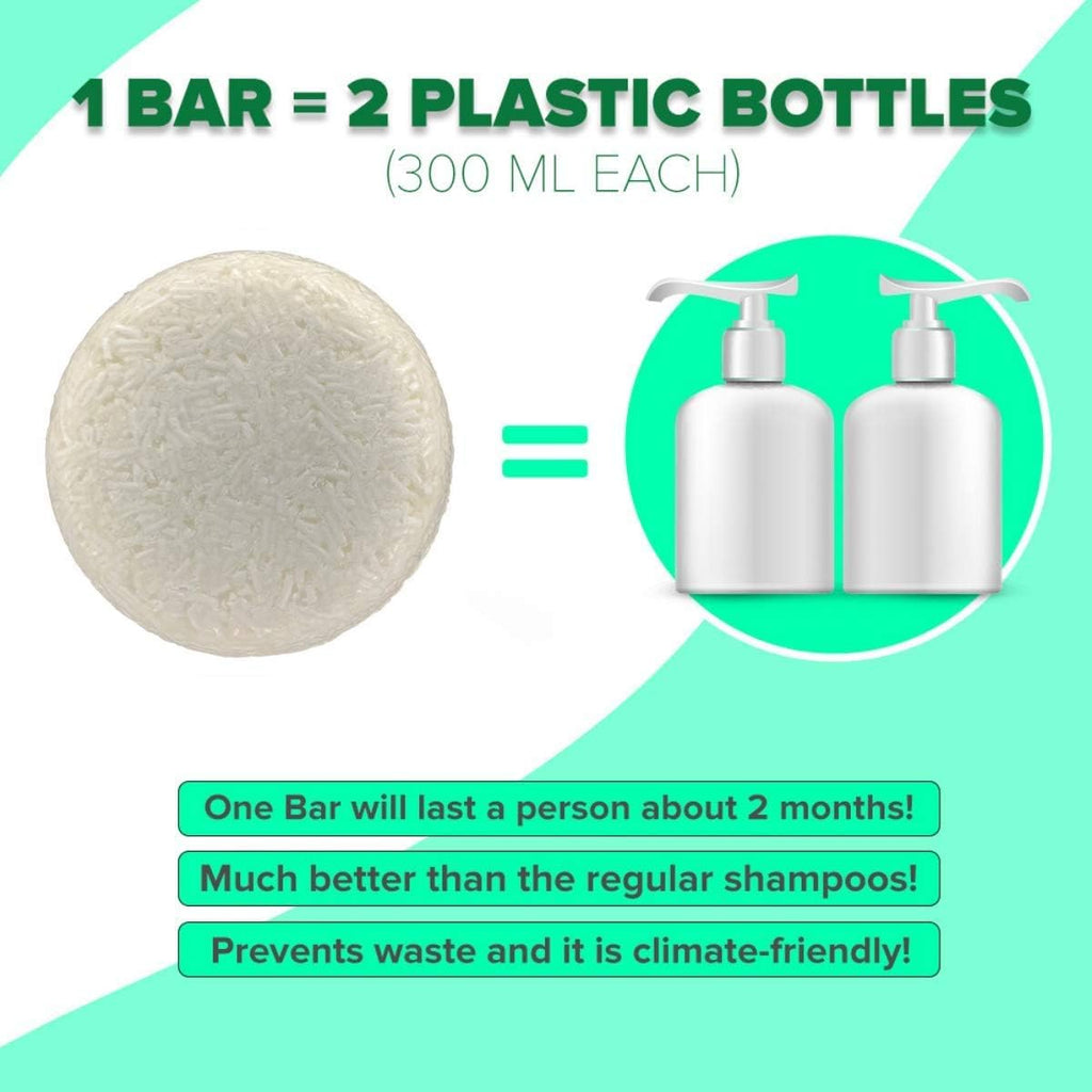 Coconut Solid Shampoo Bar & Conditioner – 100% Organic, Plant-Based, Zero Waste Hair Care Solution