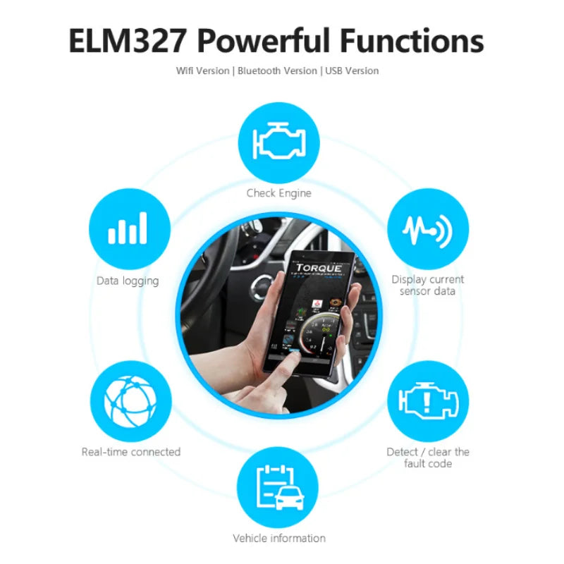Mini Elm327 V1.5 Obd Driving Behavior Diagnostic Tool Bluetooth Interface Scanner Code Reader Tool Check Engine Diagnostic Tools